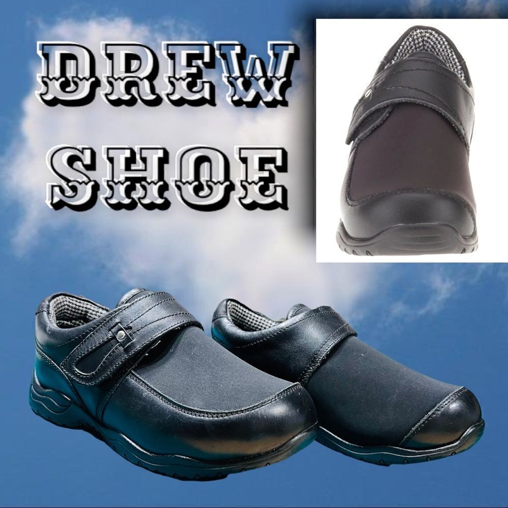 Drew Shoes Antwerp 14331 Women's Casual Shoe 7.5 Leather Black